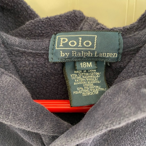 2 for $12 💖 Polo by Ralph Lauren Toddler Zip Up Hoodie Size 18M - Picture 3 of 3